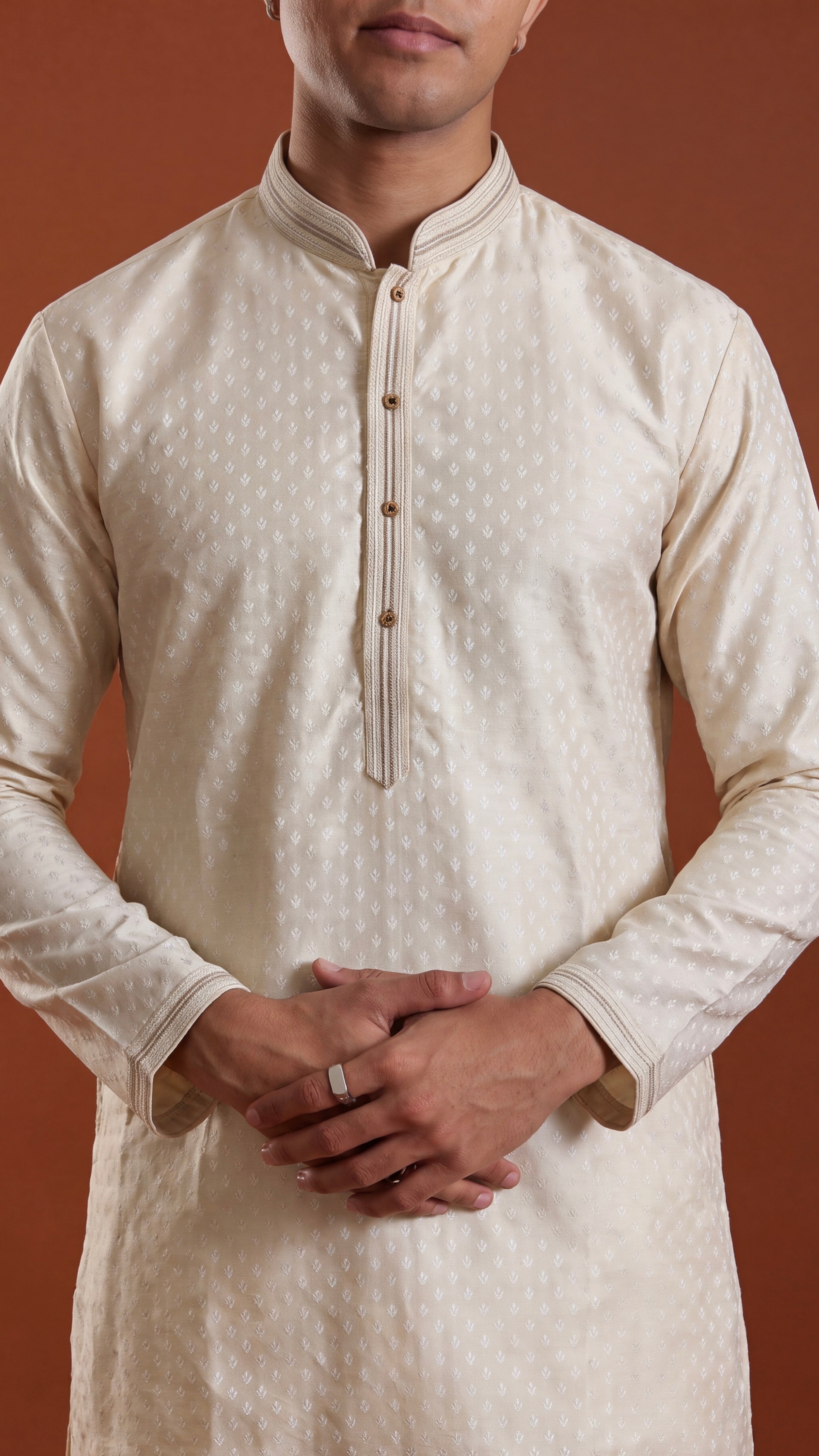 Cream Kurta set