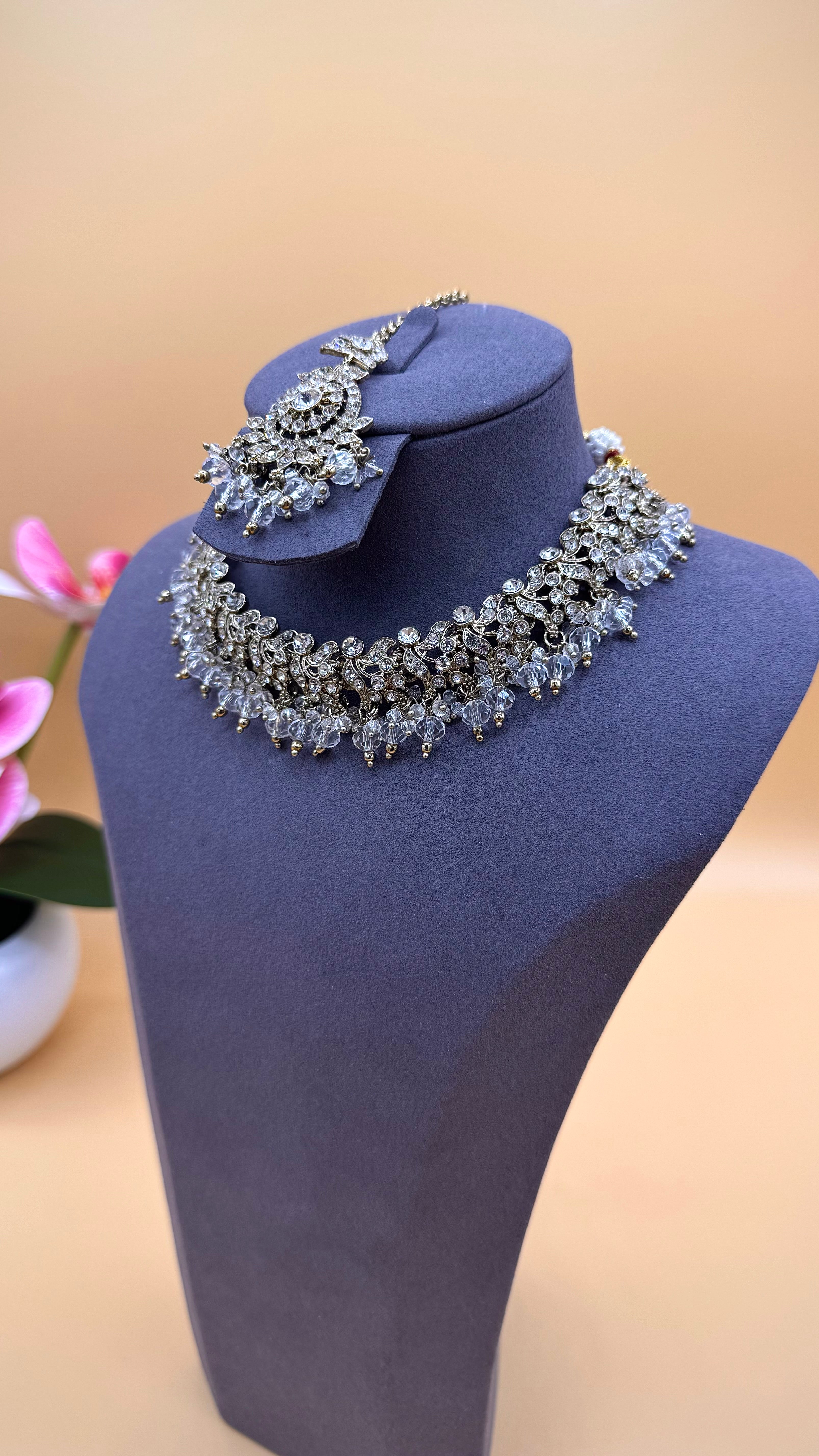 Crystal Bloom Necklace Set