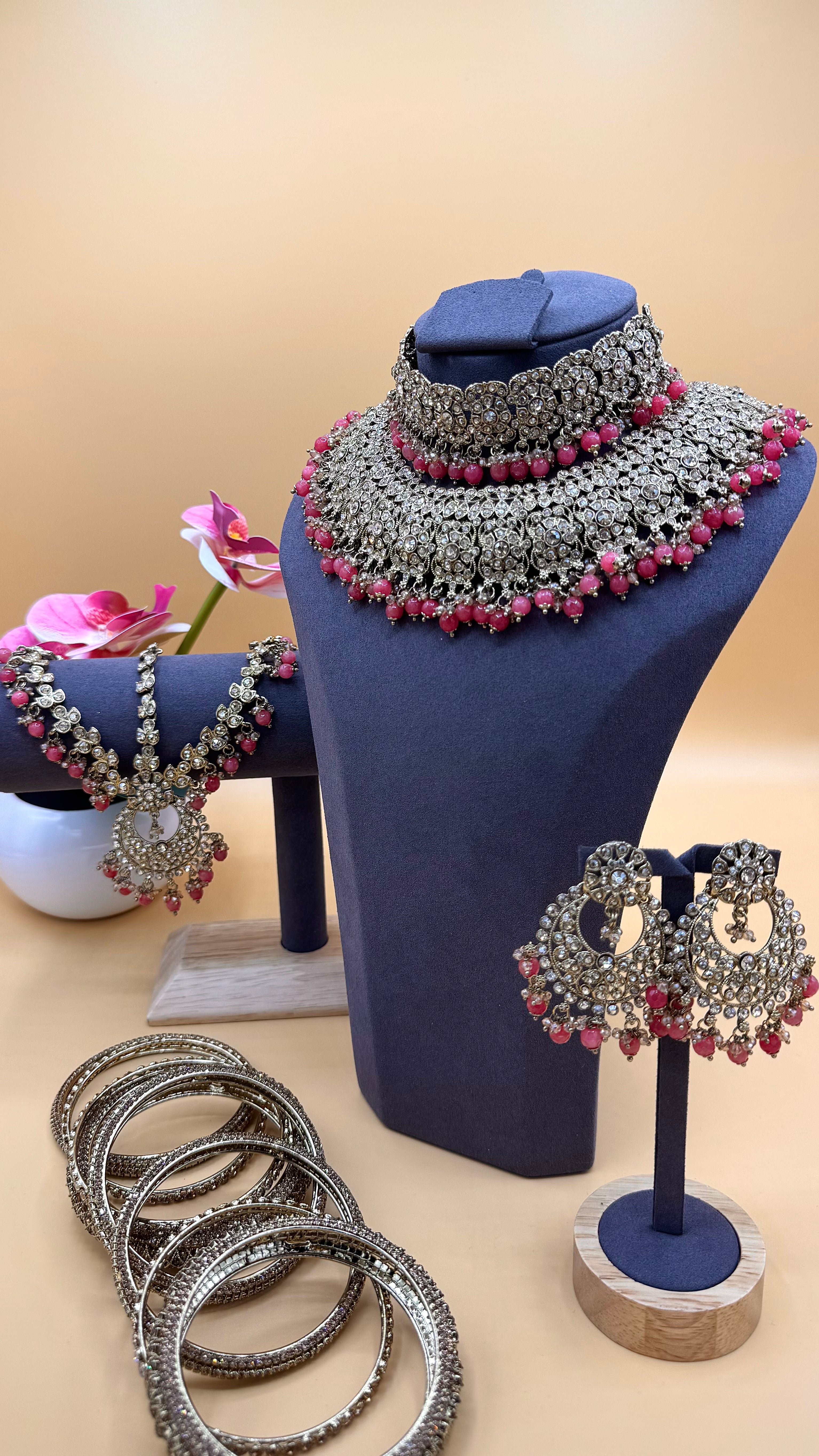 Majesty Rose Bridal necklace Set