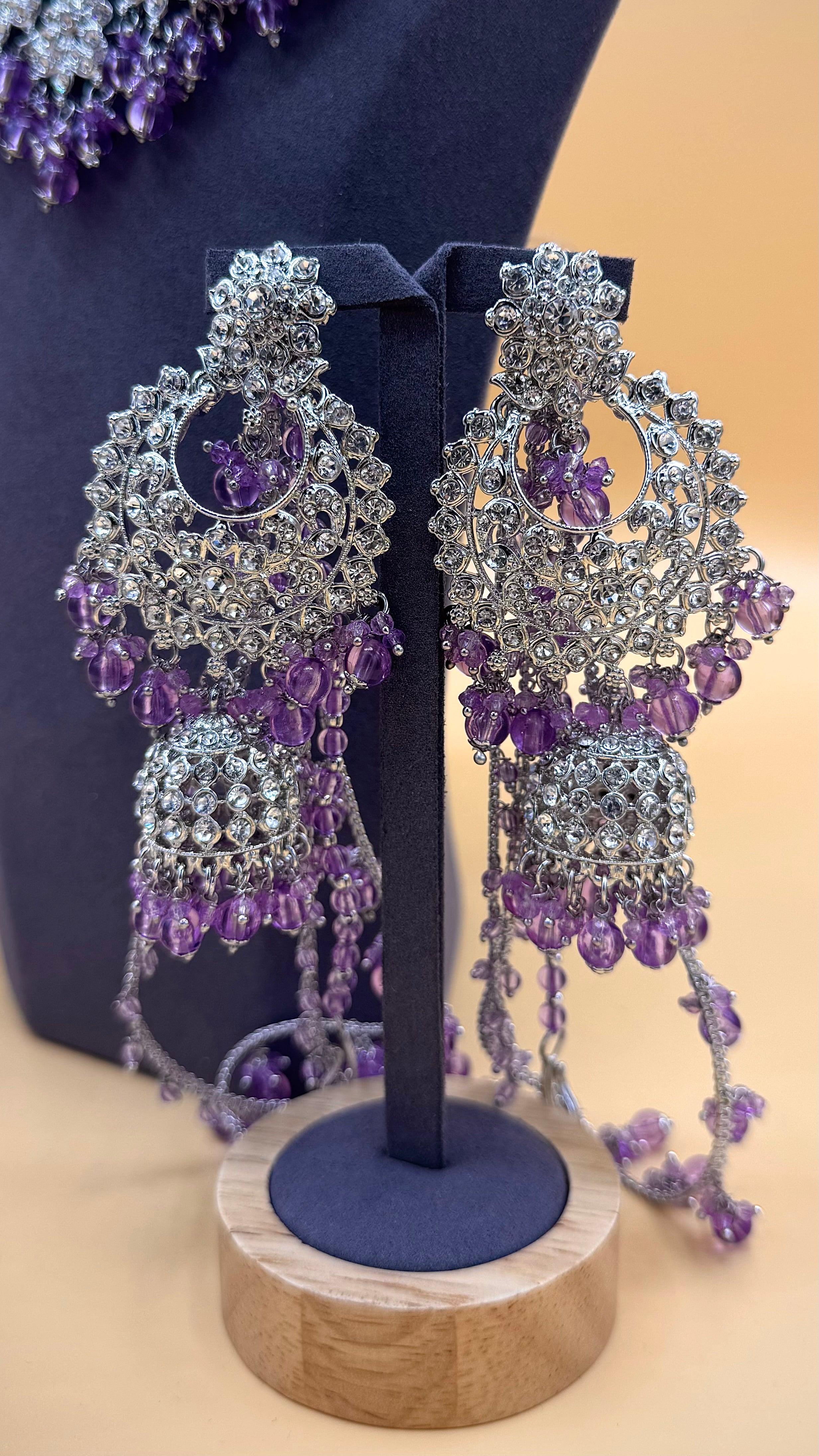 Imperial Amethyst Bridal necklace Set