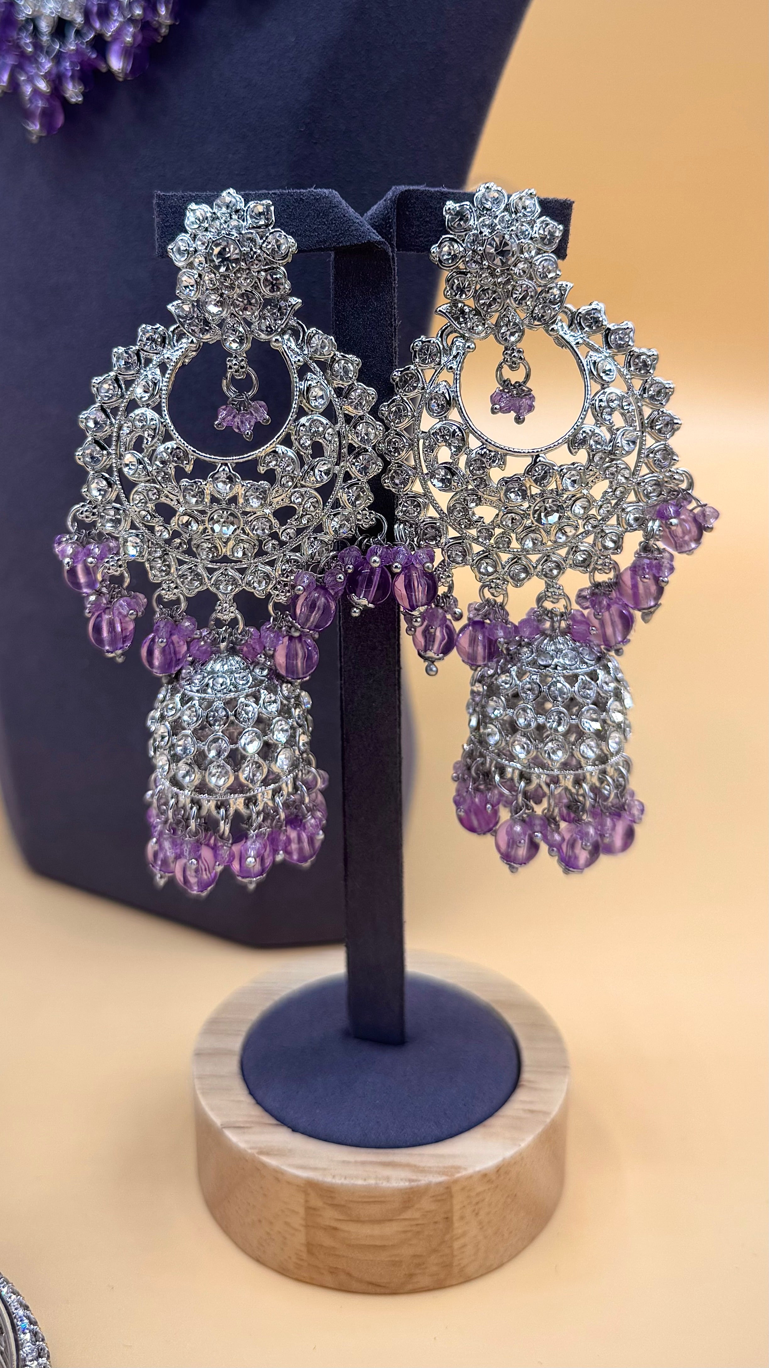 Imperial Amethyst Bridal necklace Set
