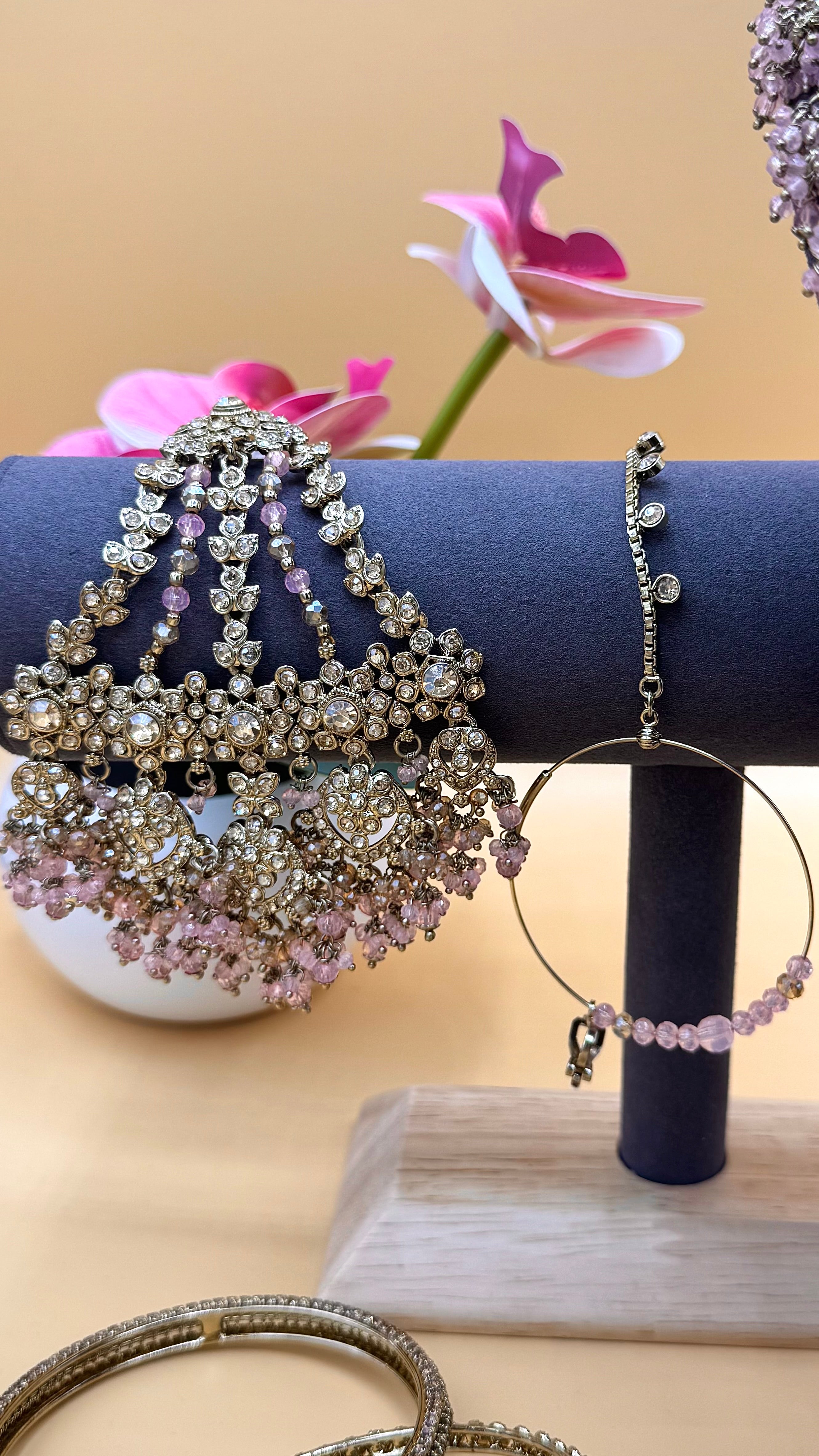 Majesty Lavender Bridal necklace Set