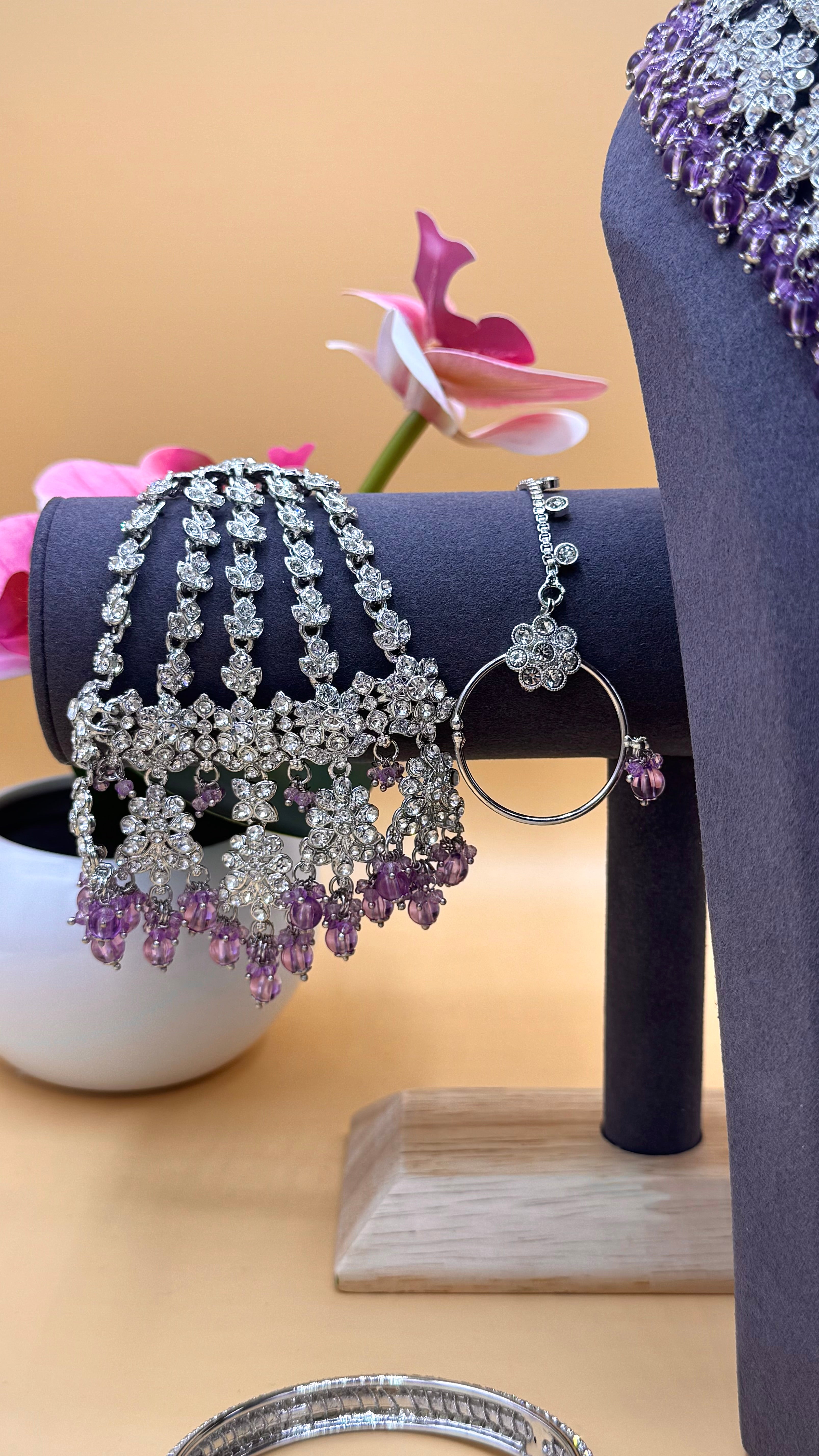 Imperial Amethyst Bridal necklace Set