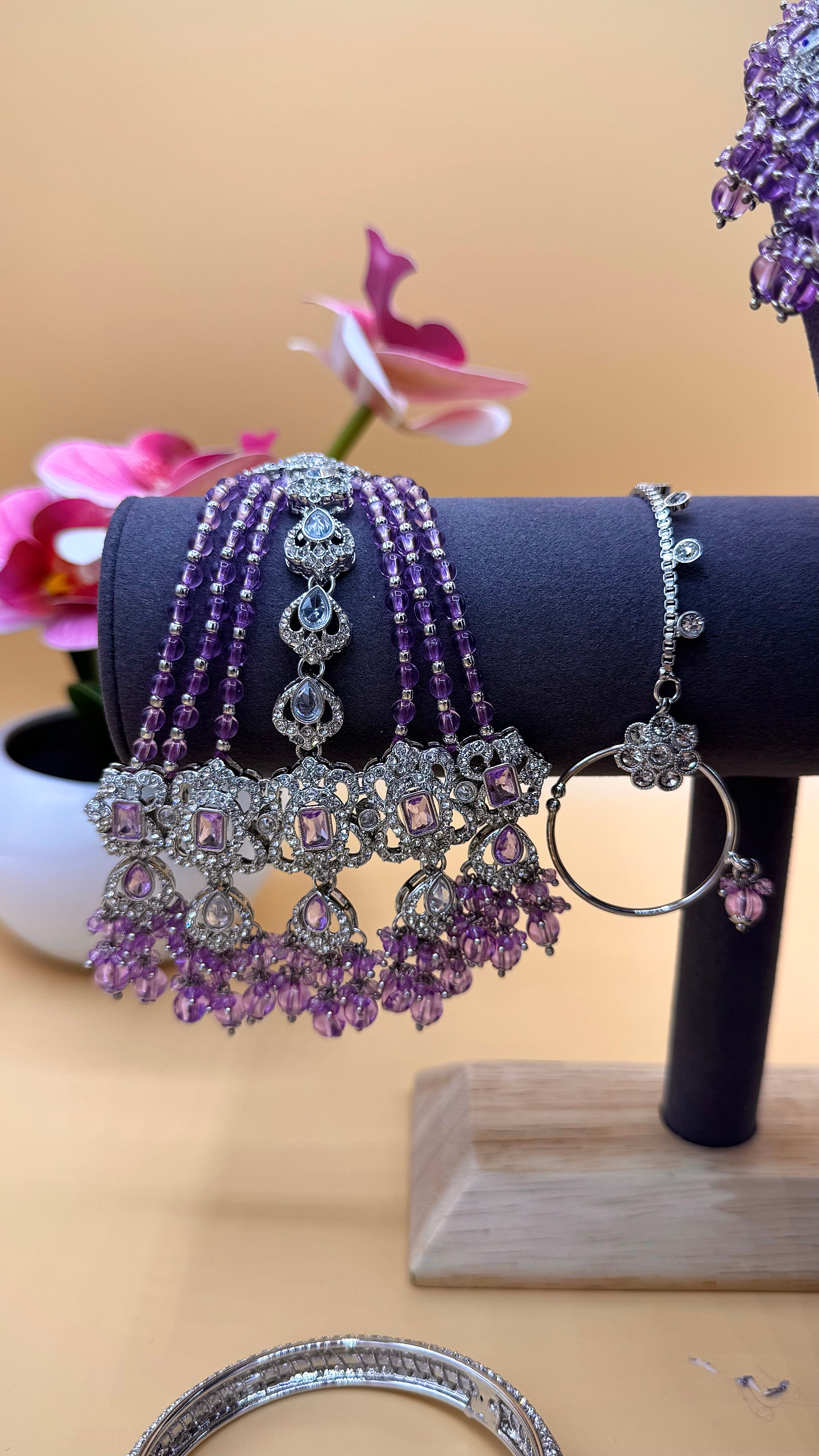 Amethyst Royale bridal necklace Set