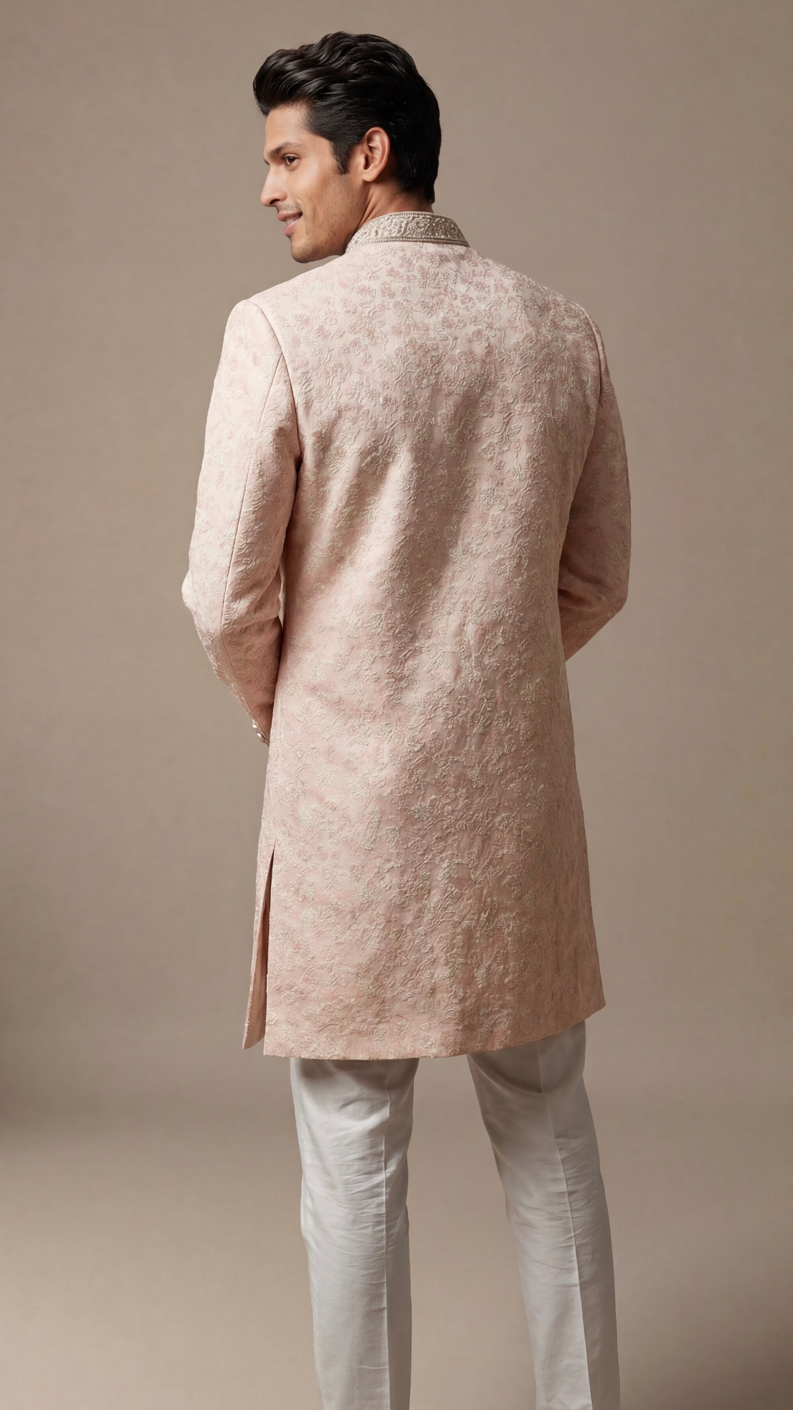 Blush Peach Elegant Sherwani