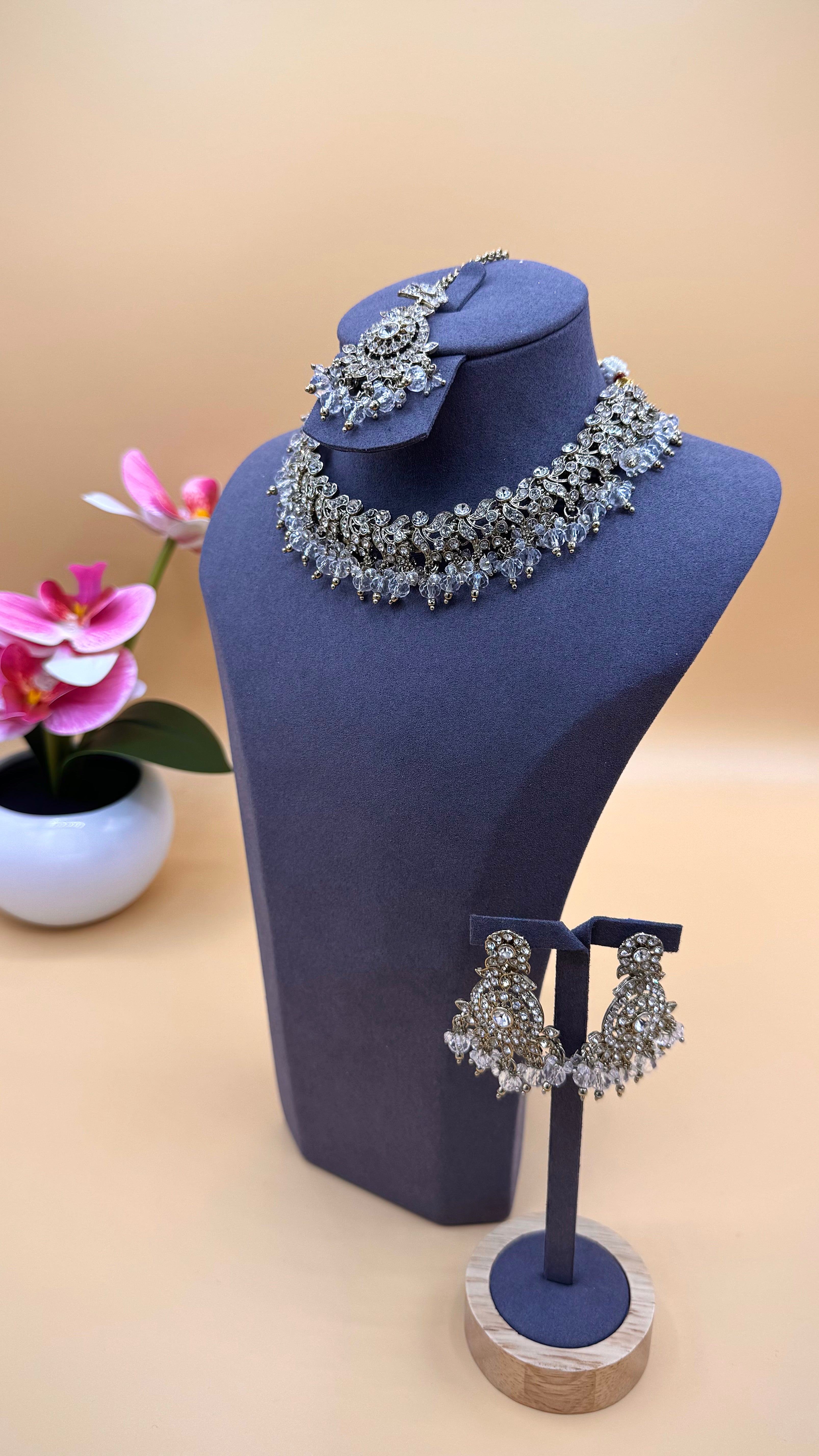 Crystal Bloom Necklace Set