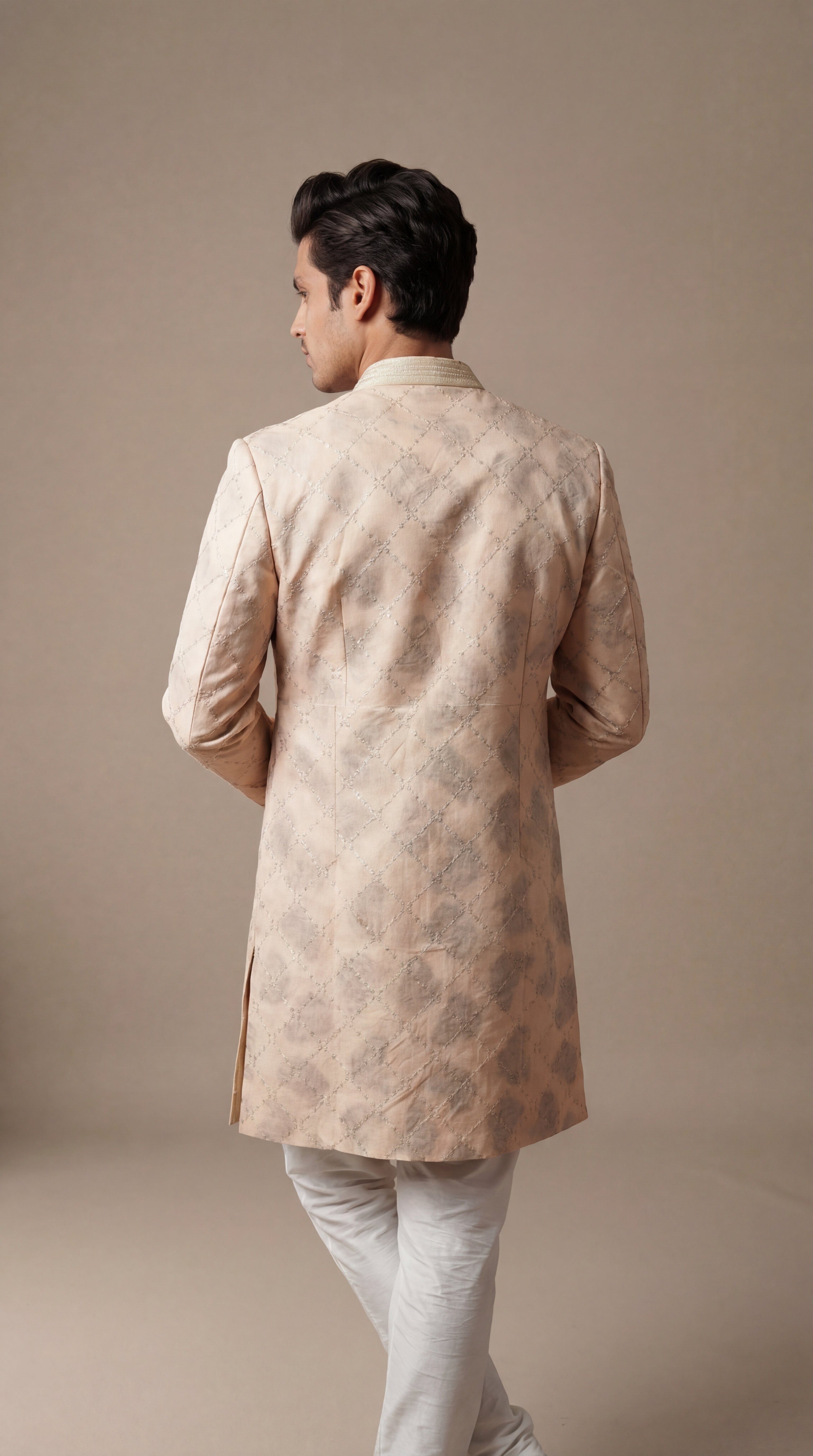 Champagne Gold Heritage Sherwani Set