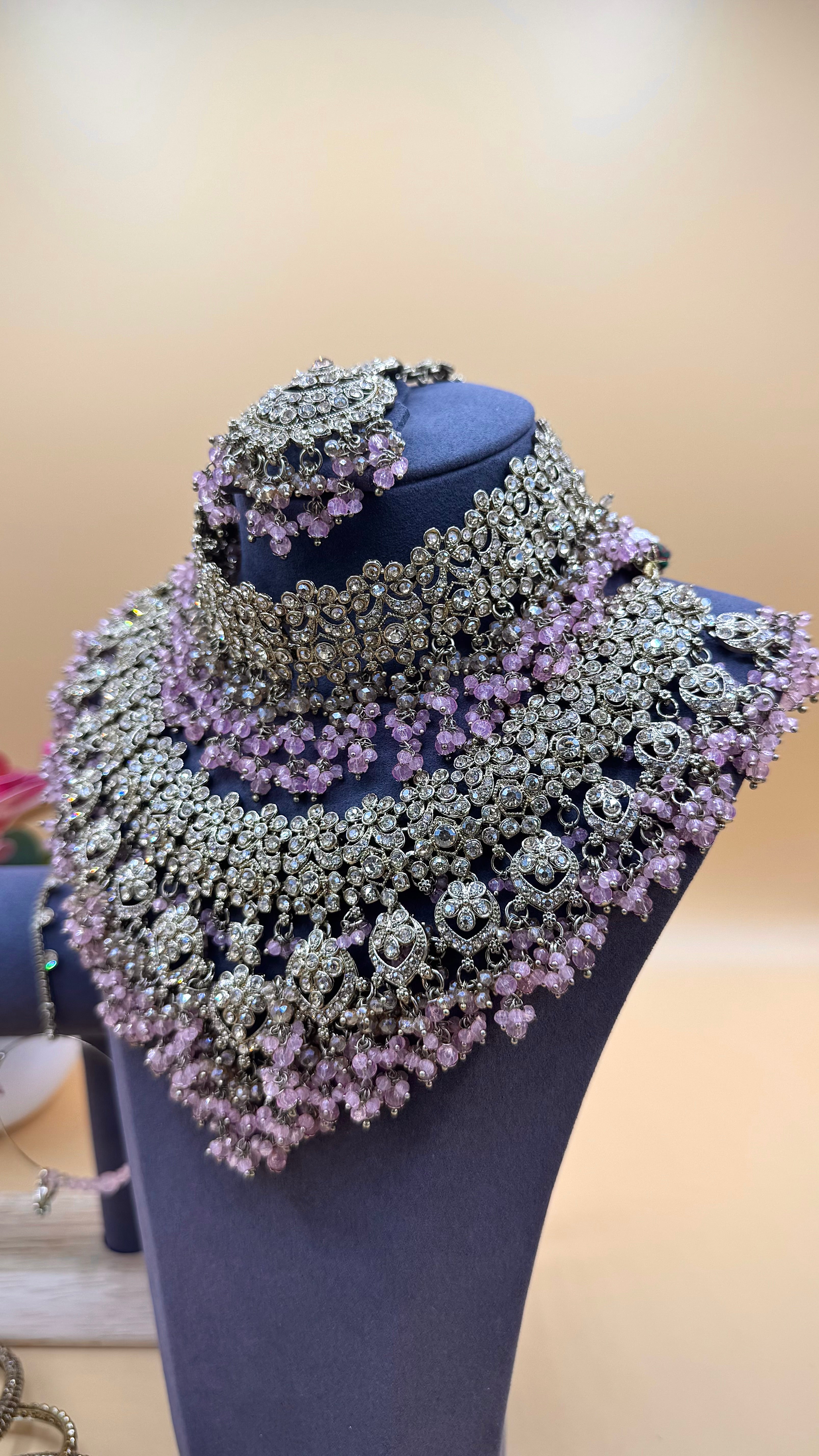 Majesty Lavender Bridal necklace Set