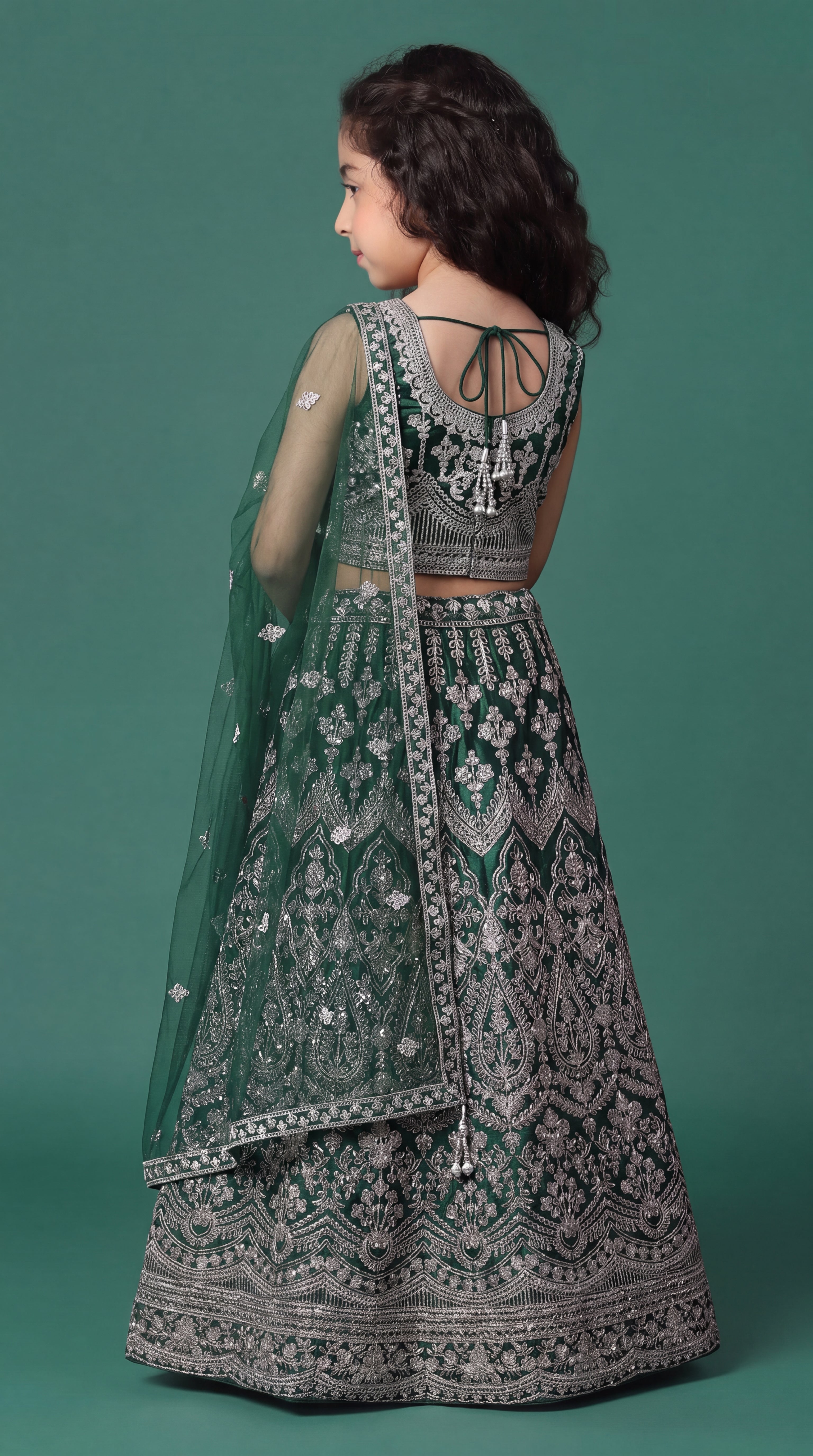 Emerald lehenga set for girls