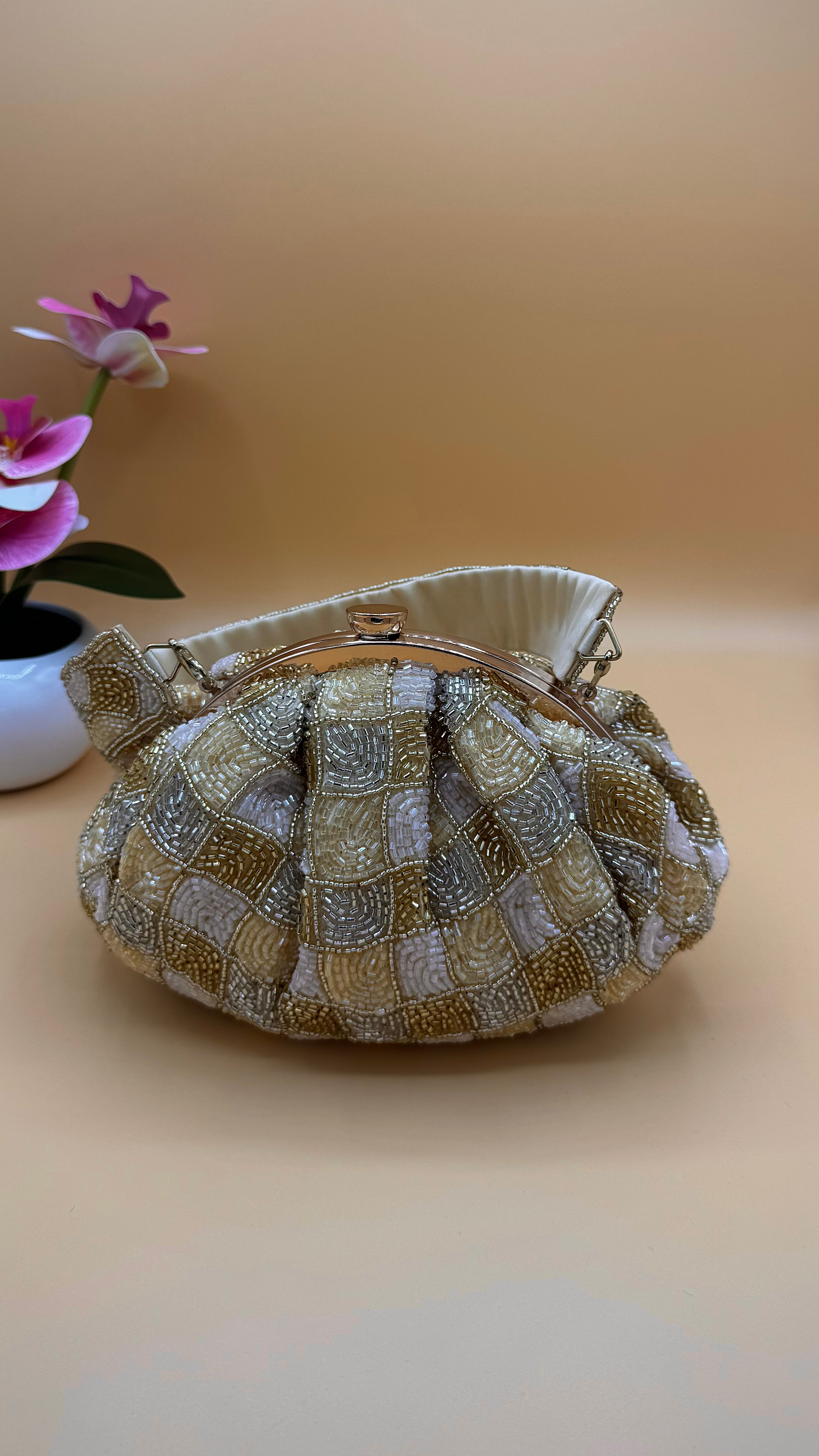 Ivory Mosaic Purse