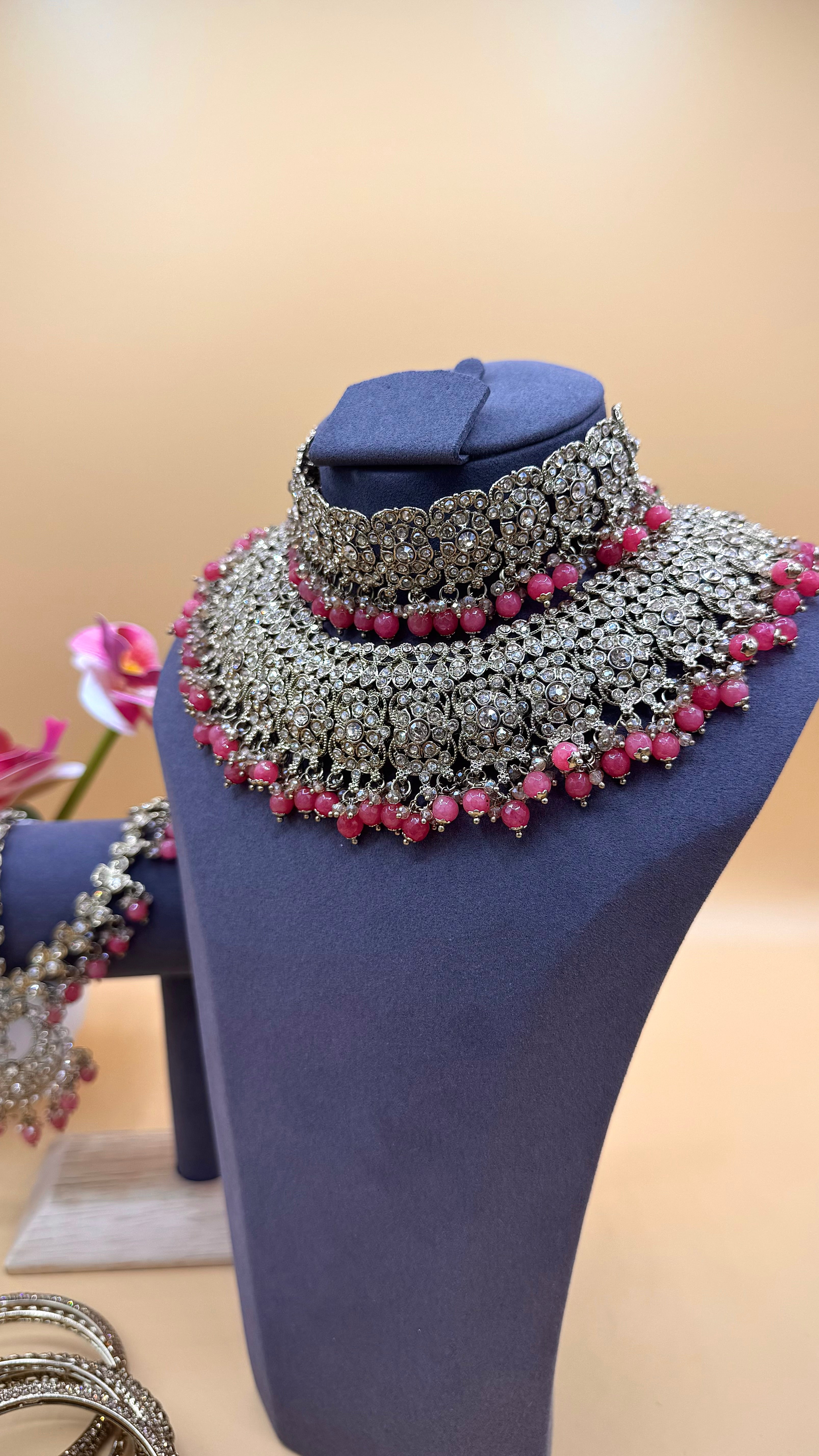 Majesty Rose Bridal necklace Set