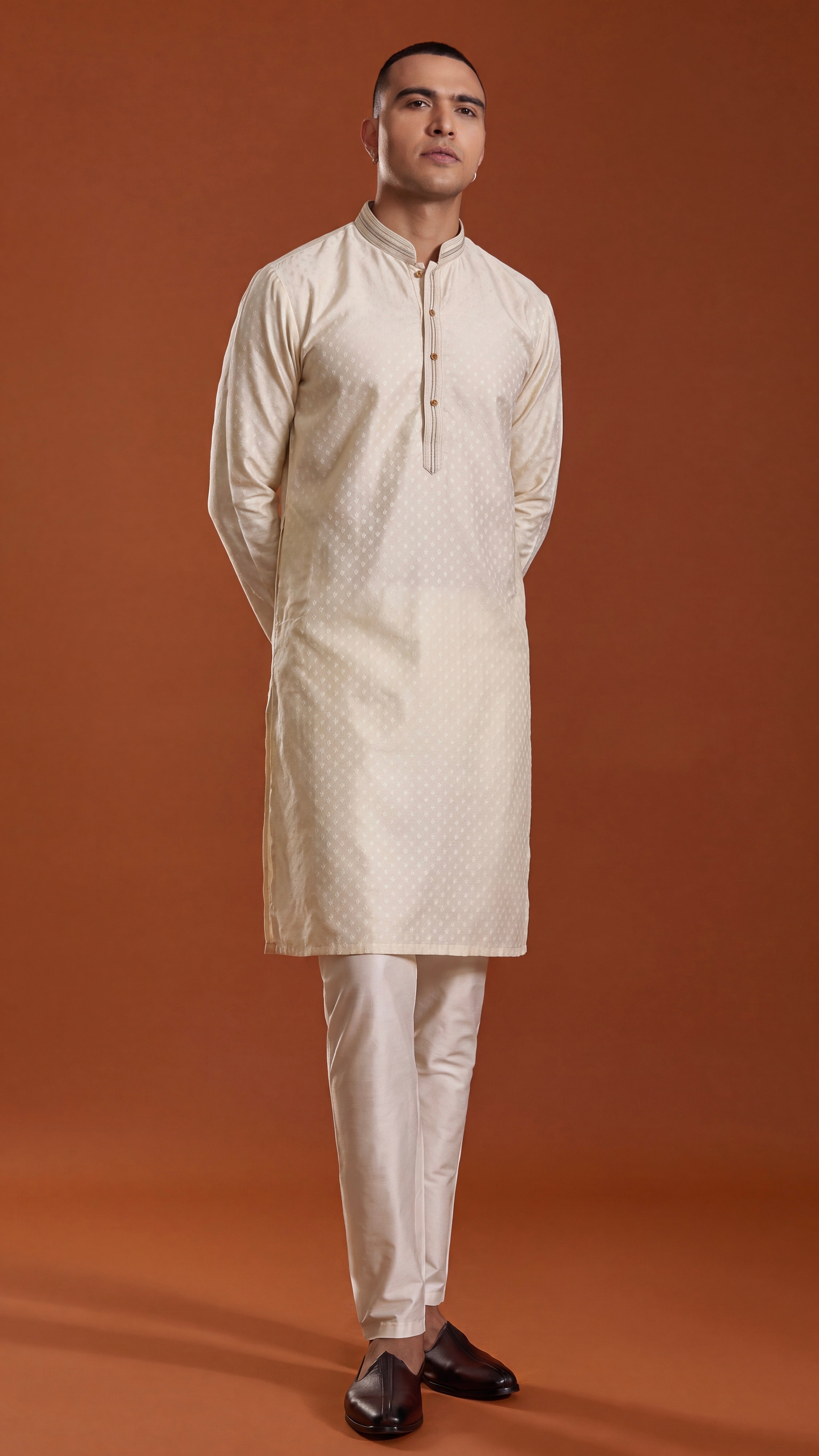 Cream Kurta set