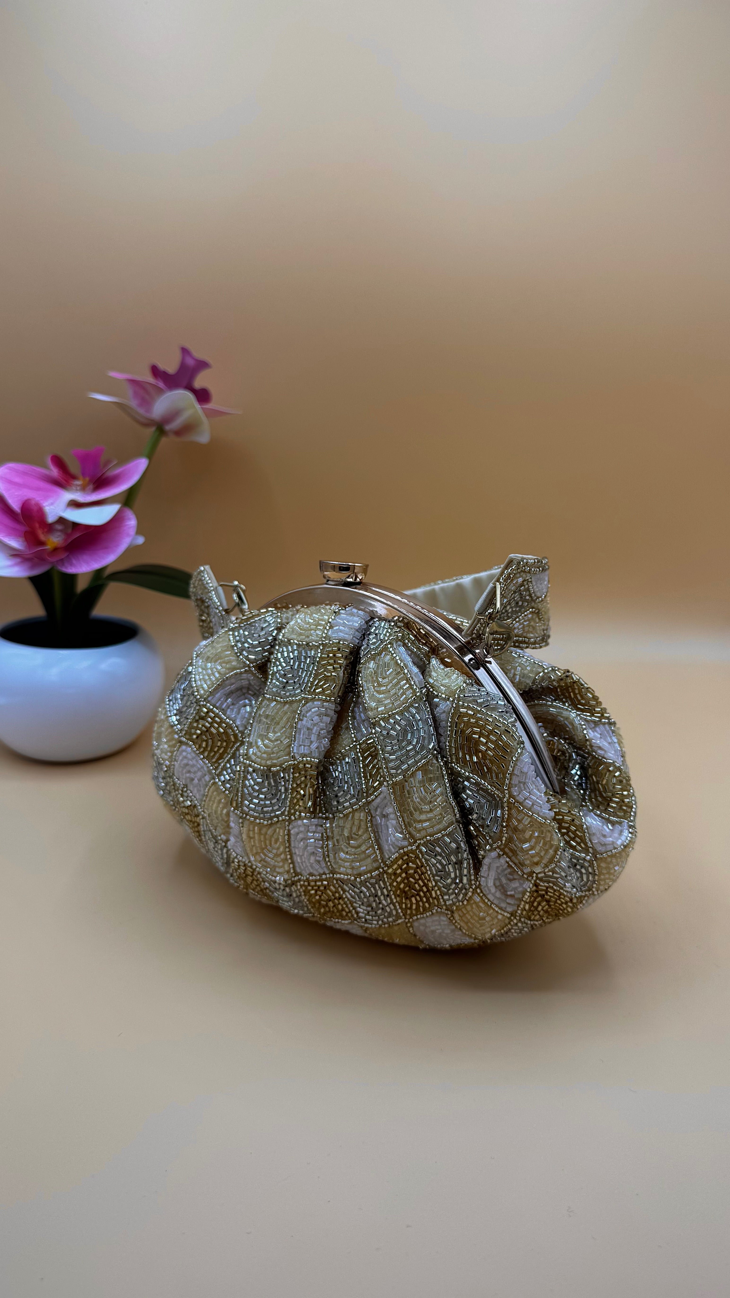Ivory Mosaic Purse