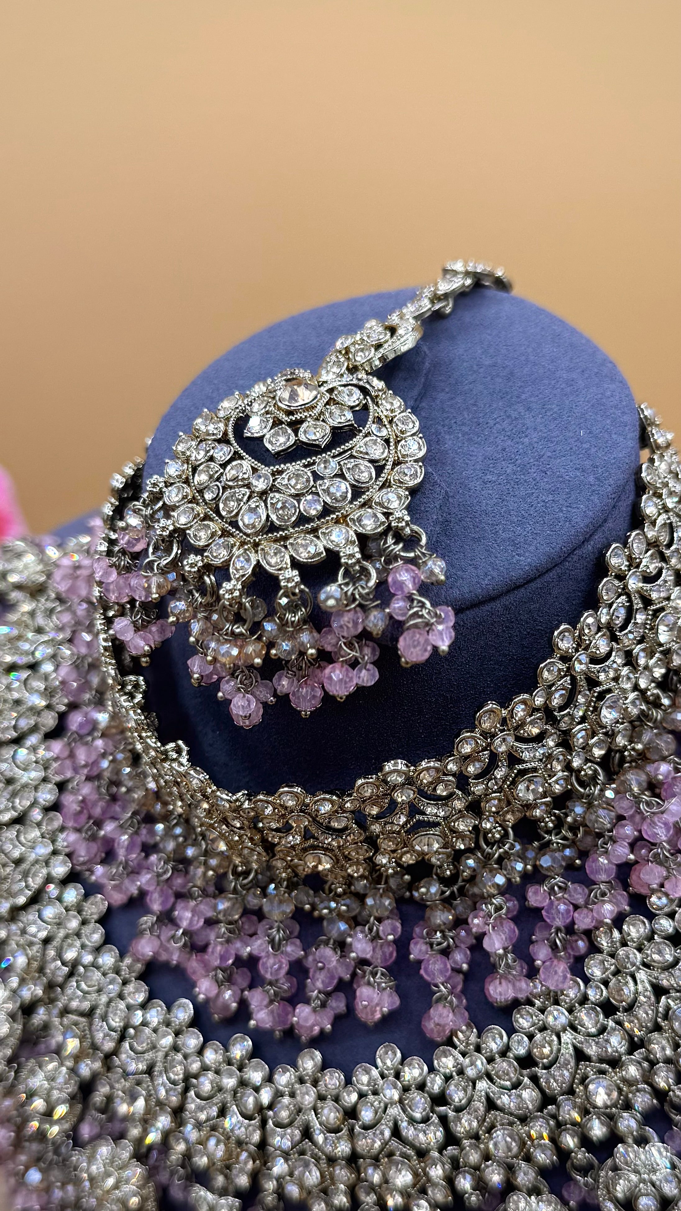 Majesty Lavender Bridal necklace Set