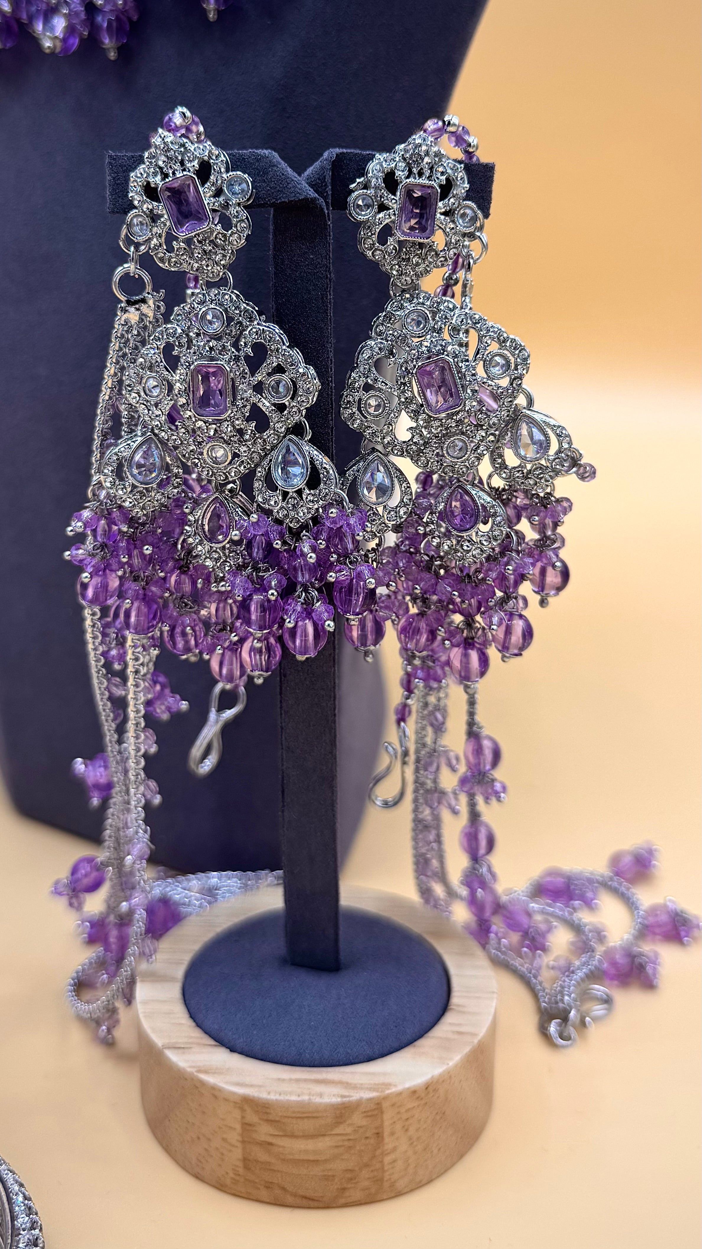 Amethyst Royale bridal necklace Set